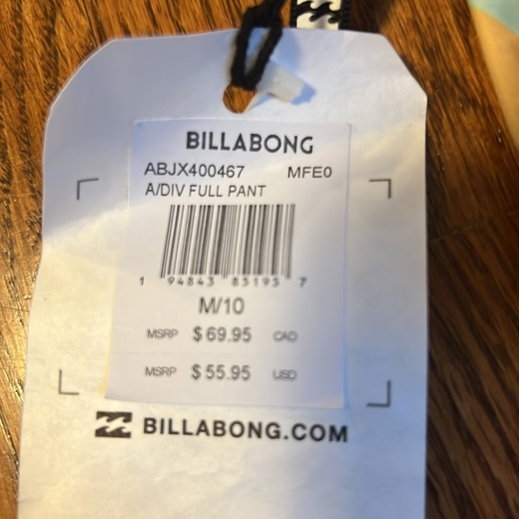 Billabong bikini bottom swim full pant M/10 - Picture 4 of 5